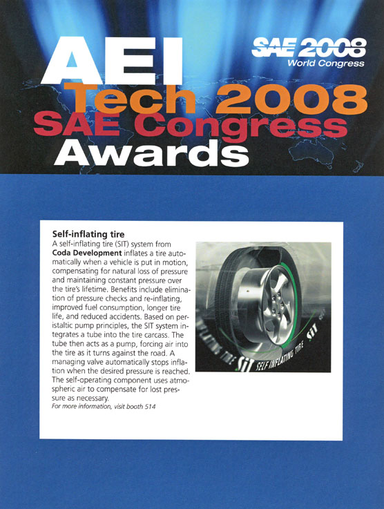 SAE World Congress 2008 Award